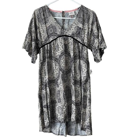 Knox Rose Dresses & Skirts - Knox Rose baby doll empire waist flowing V neck mini dress bohemian hippie XS